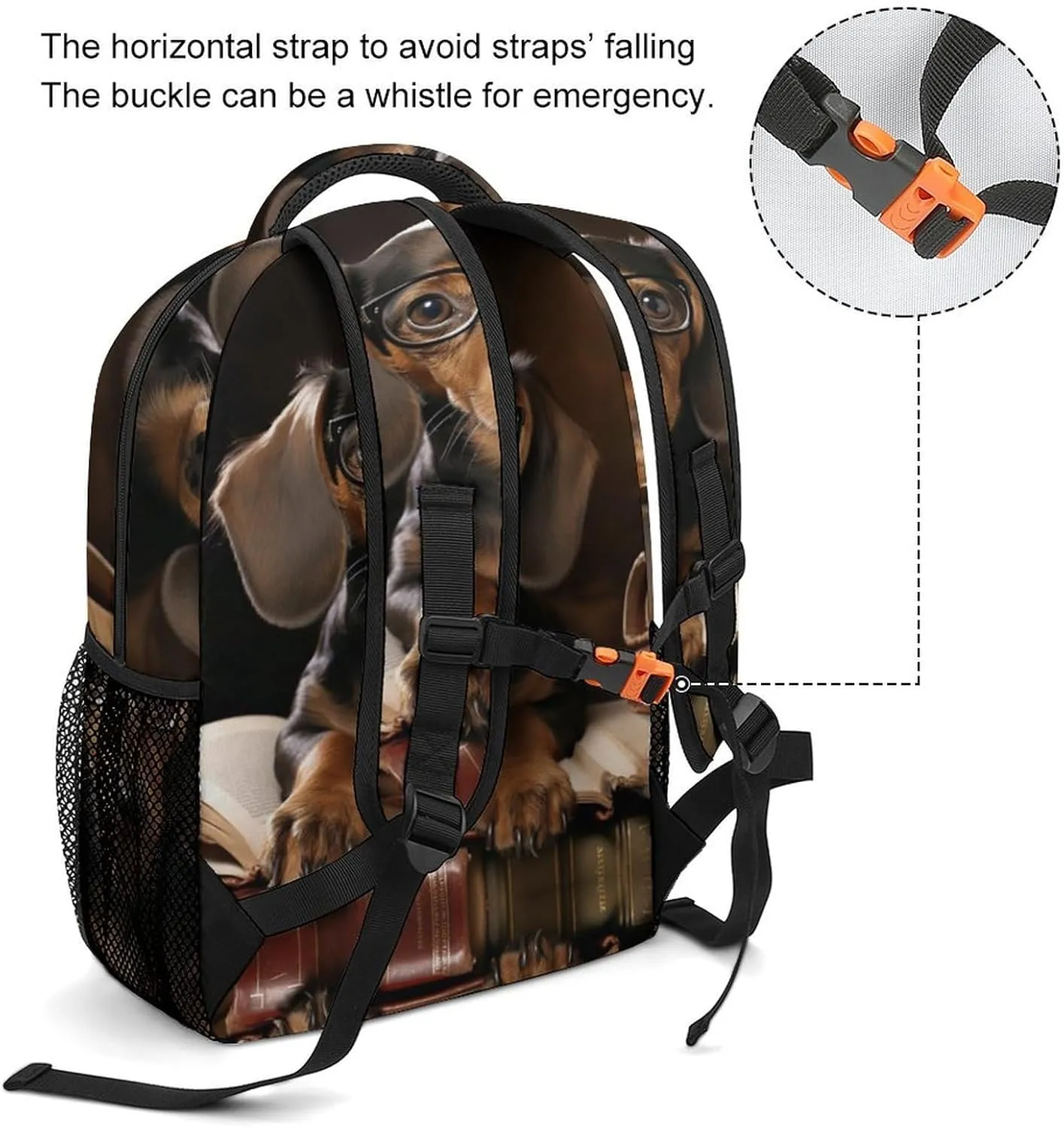 Backpacks Dachshund Book Travel Bag Laptop Backpack Casual Daypack for Weekender Business Hiking