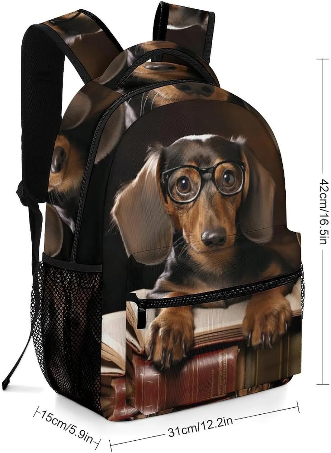 Backpacks Dachshund Book Travel Bag Laptop Backpack Casual Daypack for Weekender Business Hiking