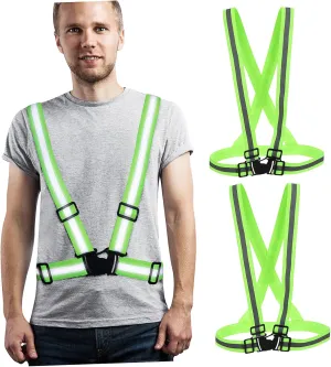 balacoo Nighttime Safety Essential: Lightweight Reflective Vest for Running Cycling Work Shoulder Straps