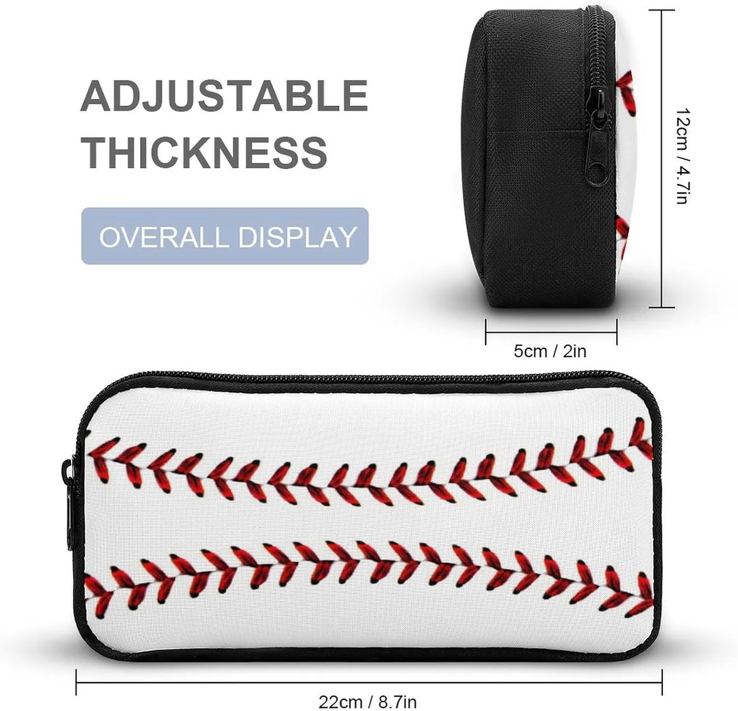 Baseball Backpack Travel Camping with Lunch Box Set for Work Office College Picnic, 3 in 1 Backpacks Matching Combo