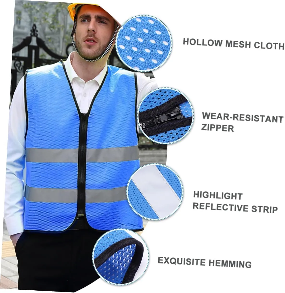 BESPORTBLE 12 Pcs Reflective Running Shirt Bike Safety Clothing Man