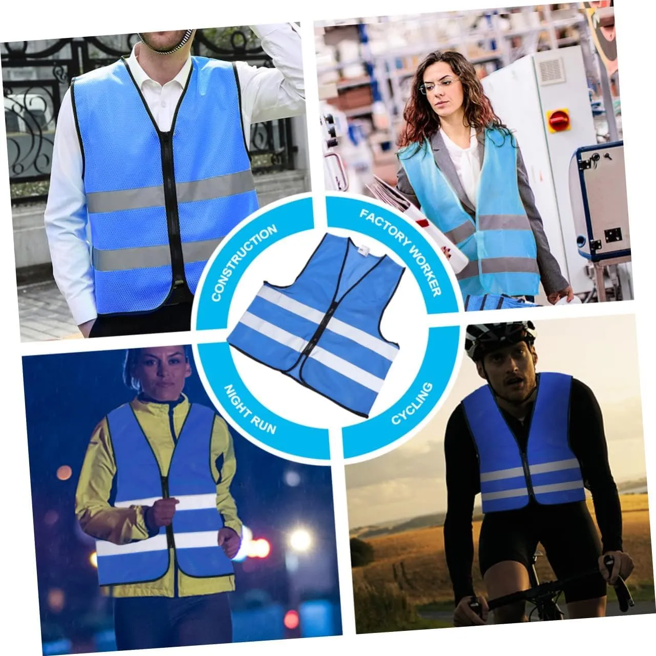 BESPORTBLE 12 Pcs Reflective Running Shirt Bike Safety Clothing Man
