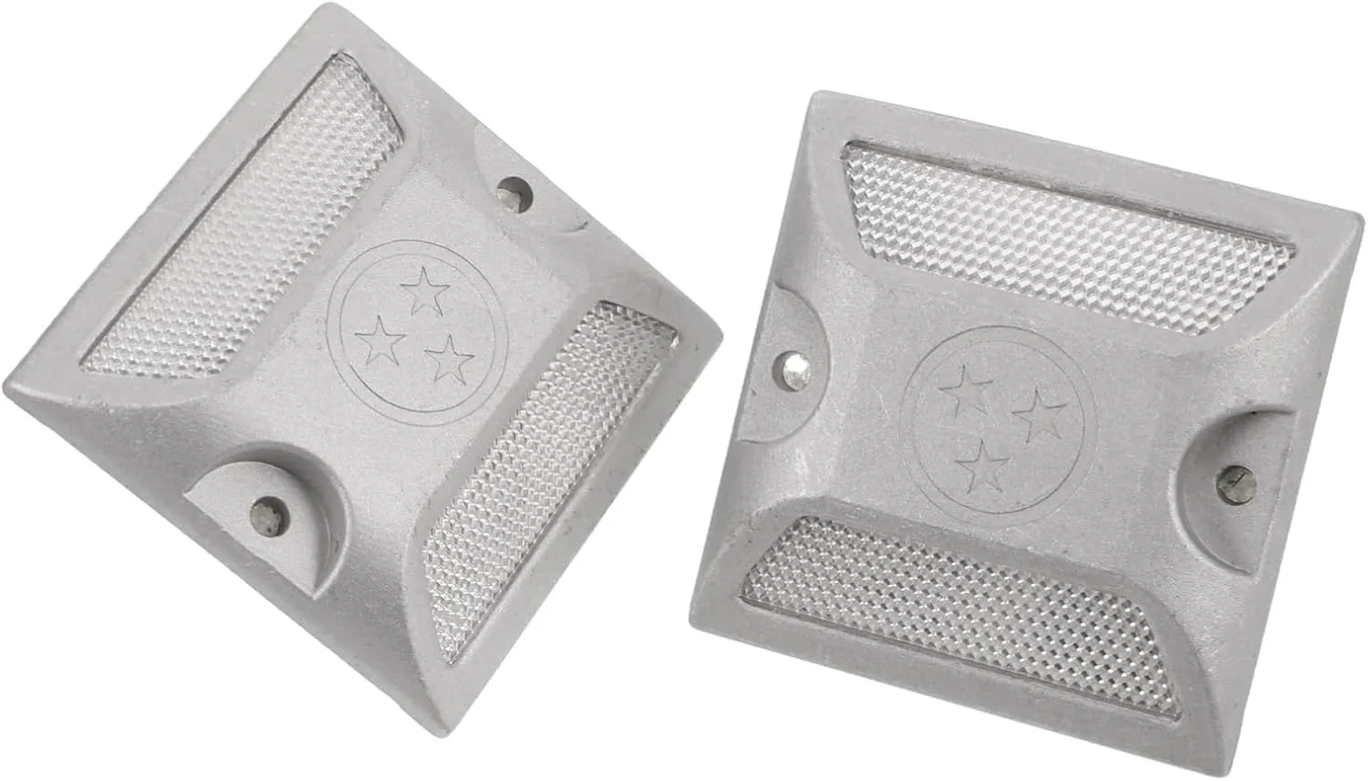 BESPORTBLE 2pcs Cast Aluminum Road Reflective Markers for Outdoor Safety Driveway Hunting Vest