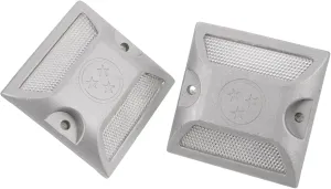 BESPORTBLE 2pcs Cast Aluminum Road Reflective Markers for Outdoor Safety Driveway Hunting Vest