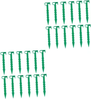 BESPORTBLE 2sets Ultralight Tent Pegs for Camping Tent Safe Pins for Outdoor Use 20pcs*2