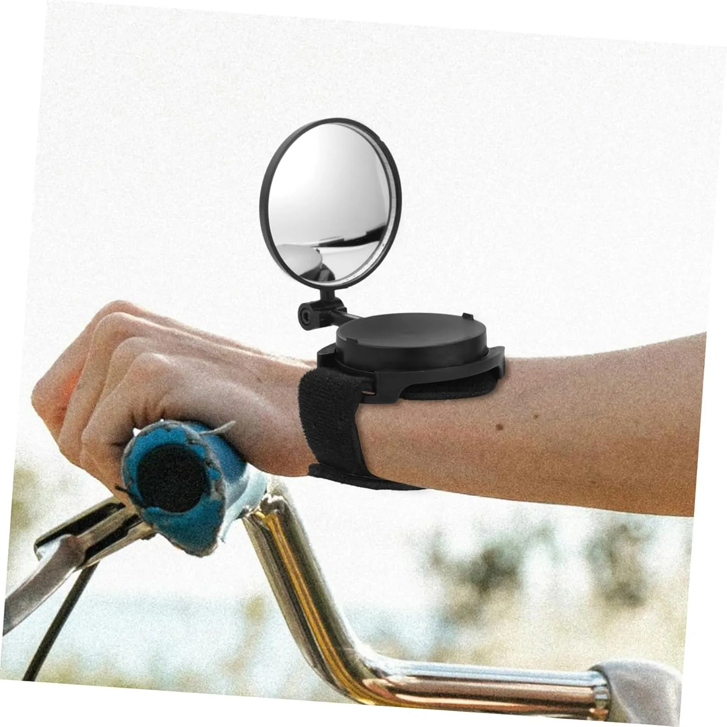 BESPORTBLE 4pcs Cycling Wristband Mirror Bike Rear View Adjustable Reflective Night Safety