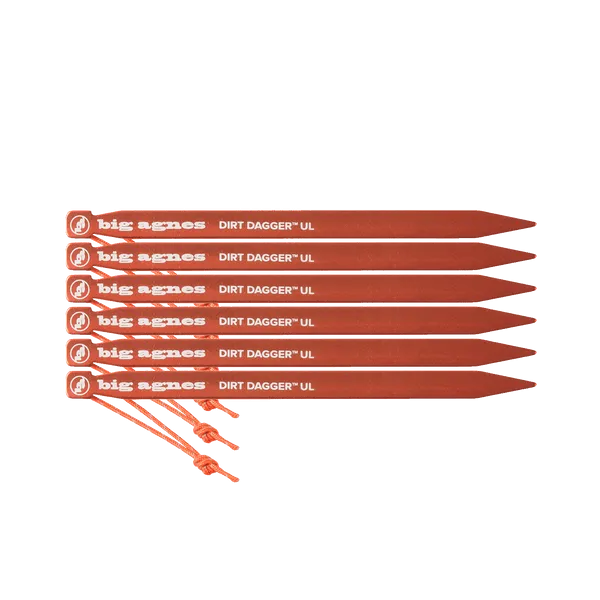 Big Agnes Dirt Dagger UL 10" Tent Pegs Pack of 6