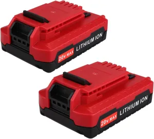 Biswaye 2 Pack 20V MAX Lithium Battery PCC680L Replacement for Porter Cable 20V Tools Battery PCC681L PCC682L PCC660 PCC641 PCC683L PCC685L PCC601 PCC670