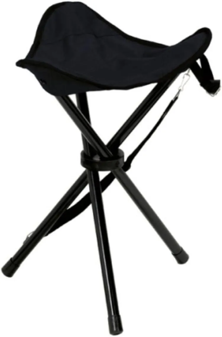 Black Military Nylon Collapsible Stool