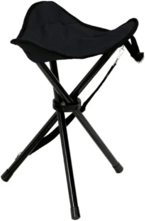 Black Military Nylon Collapsible Stool