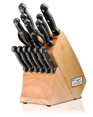 Blair Chicago Cutlery Essentials 15pc Knife Block Set