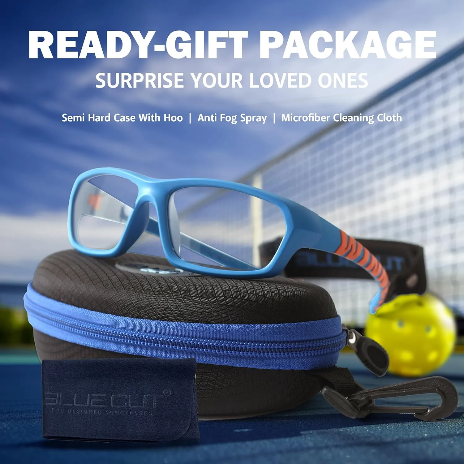 BLUE CUT Sports Protection Goggles, Photochromic Lenses Safety Glasses for Basketball, Pickleball and Outdoor Sports