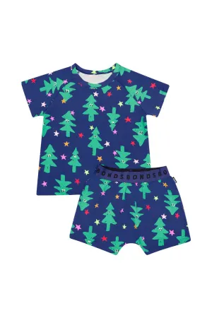 Blue Twinkle Tree Short Pj Set CLEARANCE