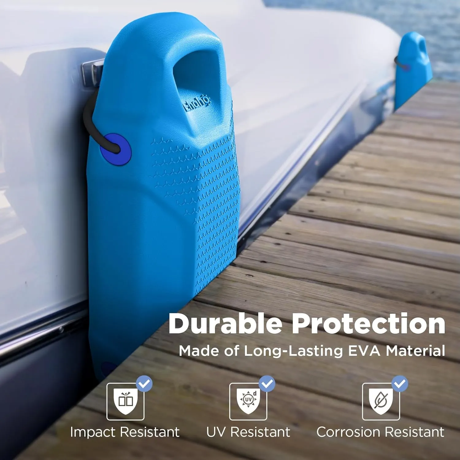 Boat Fenders, Boat Bumpers for Docking, EVA Pontoon Bumpers with Integrated Locking Rope, Fit for Bass, Ski, Bowriders and Fishing Boats
