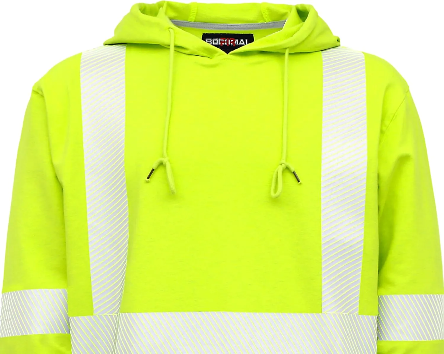 BOCOMAL FR Hoodies Pullover High Visibility 7.5oz Lightweight Non Fleece Hi vis Flame Resistant Reflective Hooded Sweatshirts