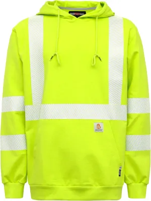 BOCOMAL FR Hoodies Pullover High Visibility 7.5oz Lightweight Non Fleece Hi vis Flame Resistant Reflective Hooded Sweatshirts