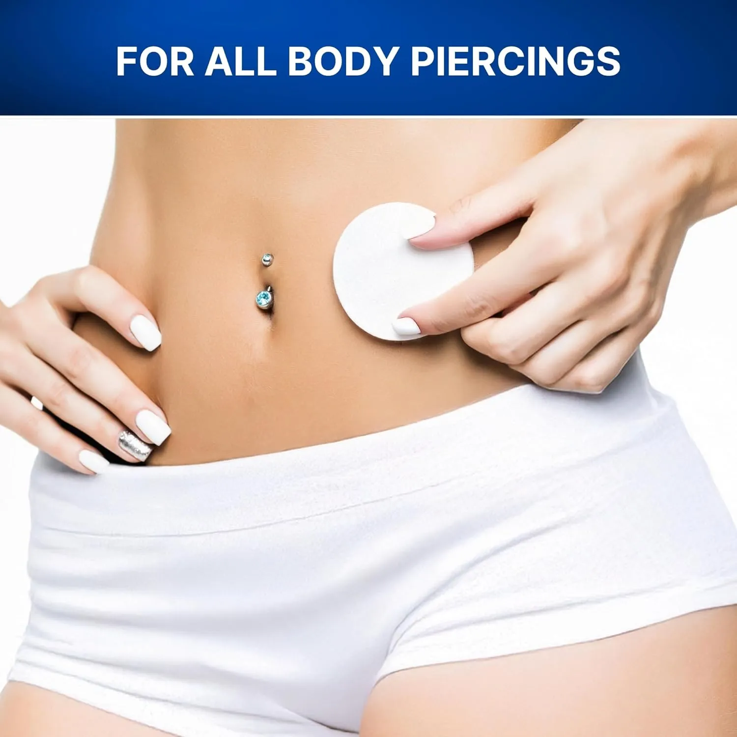 BodyJ4You Piercing Aftercare Spray w Dropper - Saline Natural Recovery Formula - Tea Tree Sea Salt Aloe Rosemary - Ear Piercing Kit Gauges Navel - Wound Care Keloid Bump Removal - Glass Bottle 4 Fl Oz