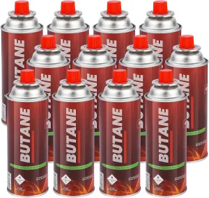 Butane Fuel Canister (12 Pack) - Explosion Proof RVR Safety Release System - UL Safety Certified - Made In Korea