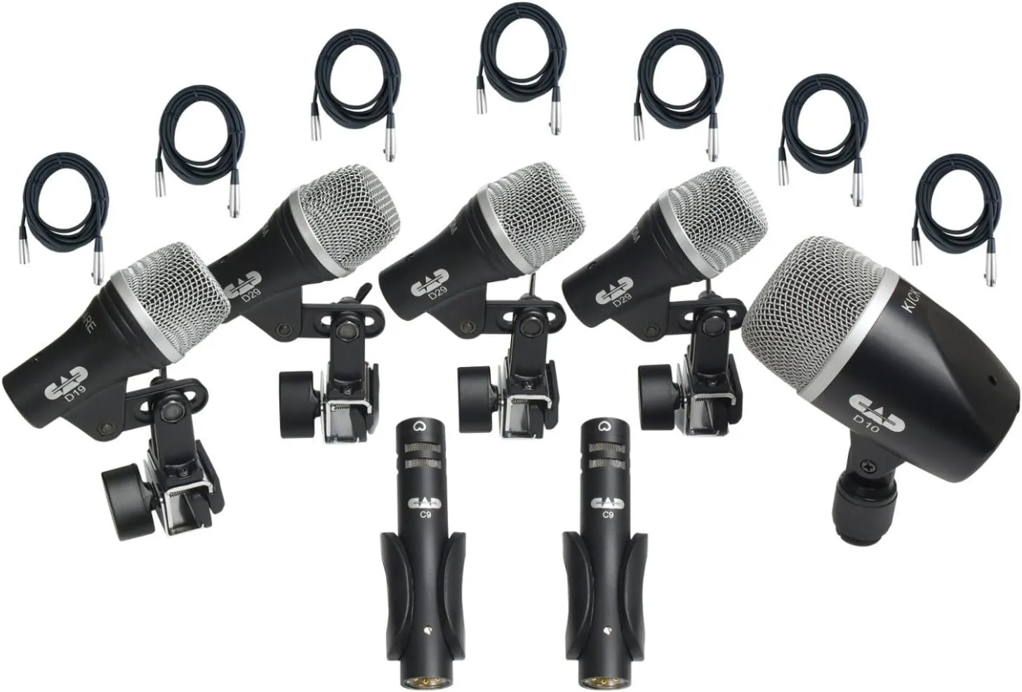 CAD Audio Stage 7 - 7-Piece Drum Mic Pack Set w/ 7 XLR Cables