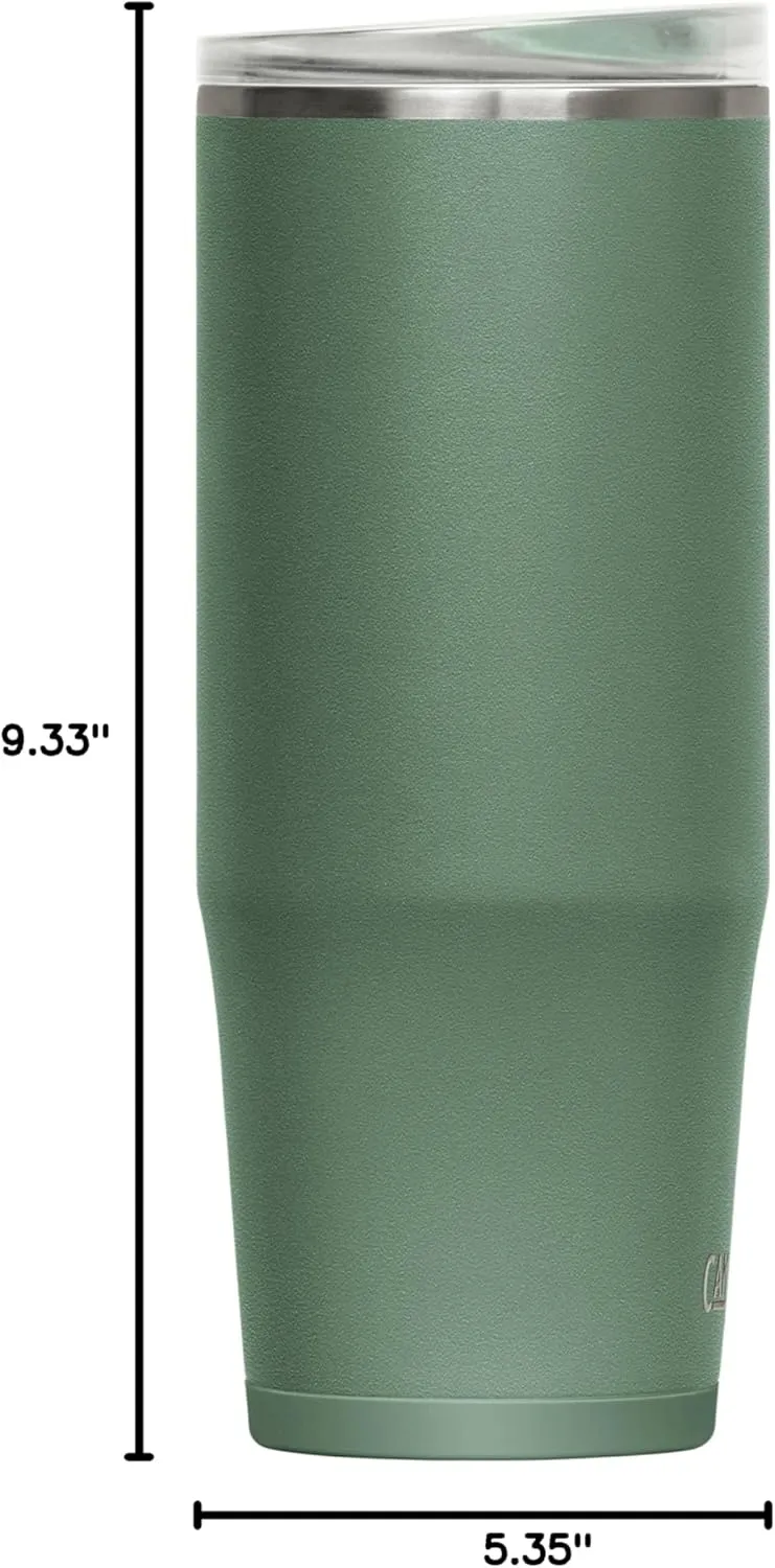 CamelBak Thrive Leak-Proof 32 oz Mug, Insulated Stainless Steel - For travel, coffee, tea, hot beverages - Spill Proof Cup-holder Compatible, Moss