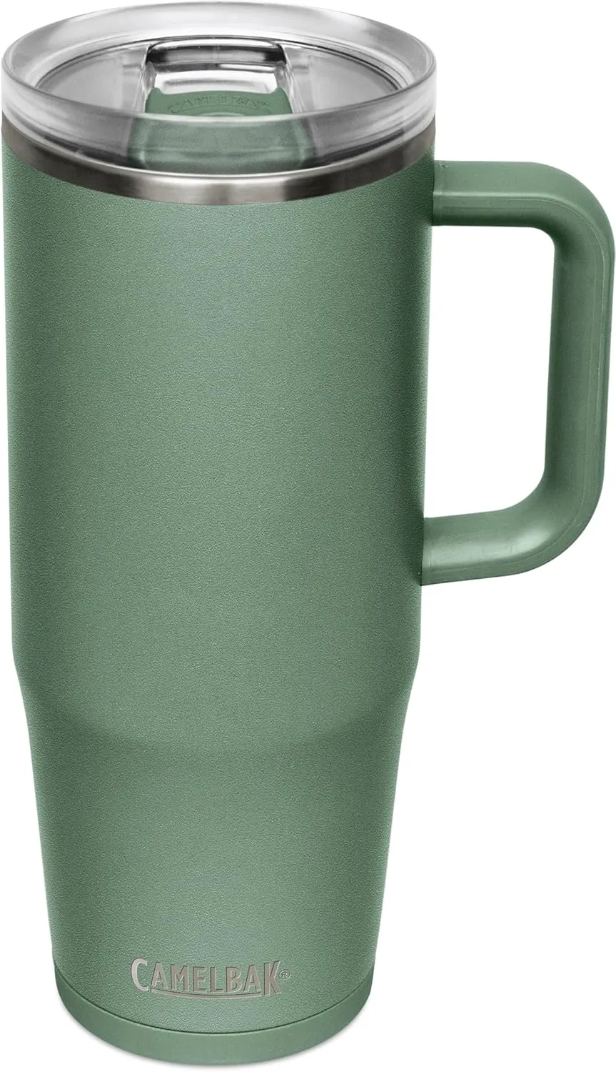 CamelBak Thrive Leak-Proof 32 oz Mug, Insulated Stainless Steel - For travel, coffee, tea, hot beverages - Spill Proof Cup-holder Compatible, Moss