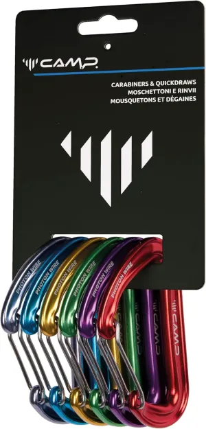CAMP Pack of 6 Photon Wire Carabiners