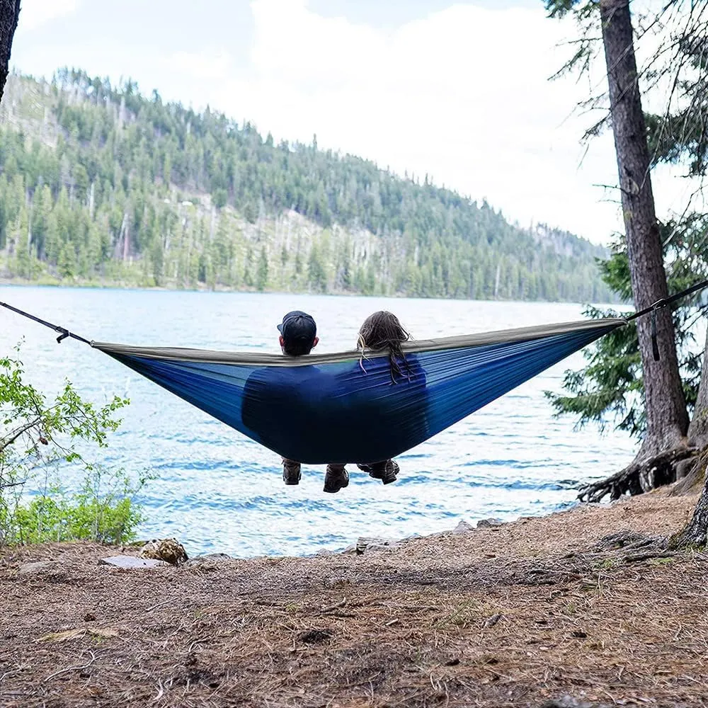 Camping Double Hammock for 2 Persons Portable Outdoor Hammock for Hiking Backpacking Traveling Backyard Patio