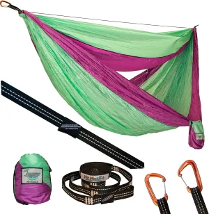 Camping Hammocks | Single Double and Bunk Bed Backpacking Hammock | Featherlite Outdoorsman Survival | hammok hamick hamock | (Lady Liberty, ThirdWheeler)