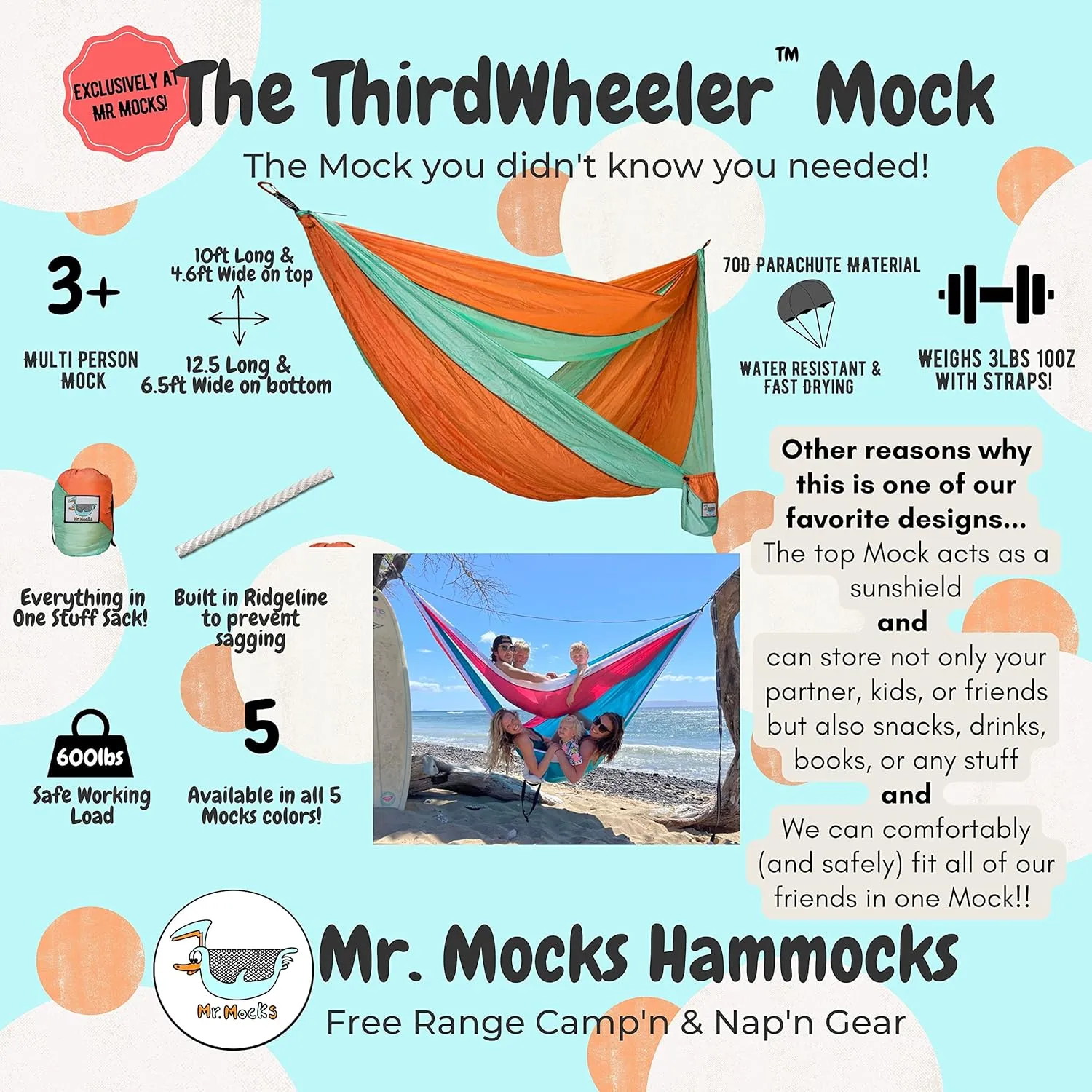 Camping Hammocks | Single Double and Bunk Bed Backpacking Hammock | Featherlite Outdoorsman Survival | hammok hamick hamock | (Lady Liberty, ThirdWheeler)