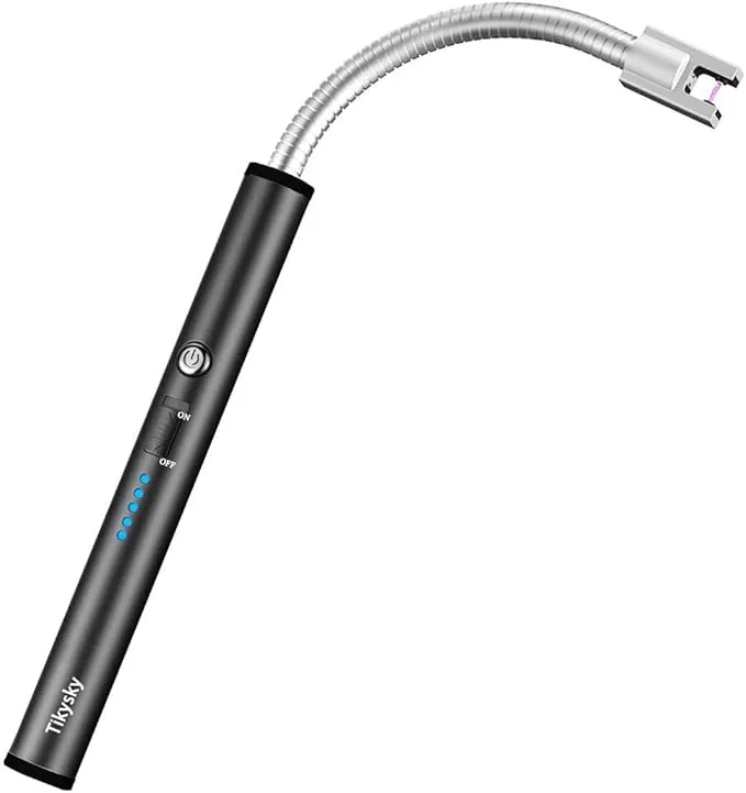 Candle Lighter Long USB Rechargeable Lighter,Electric Arc Lighter Flexible Flameless for Candles,Camping,Grill,Stove,BBQ