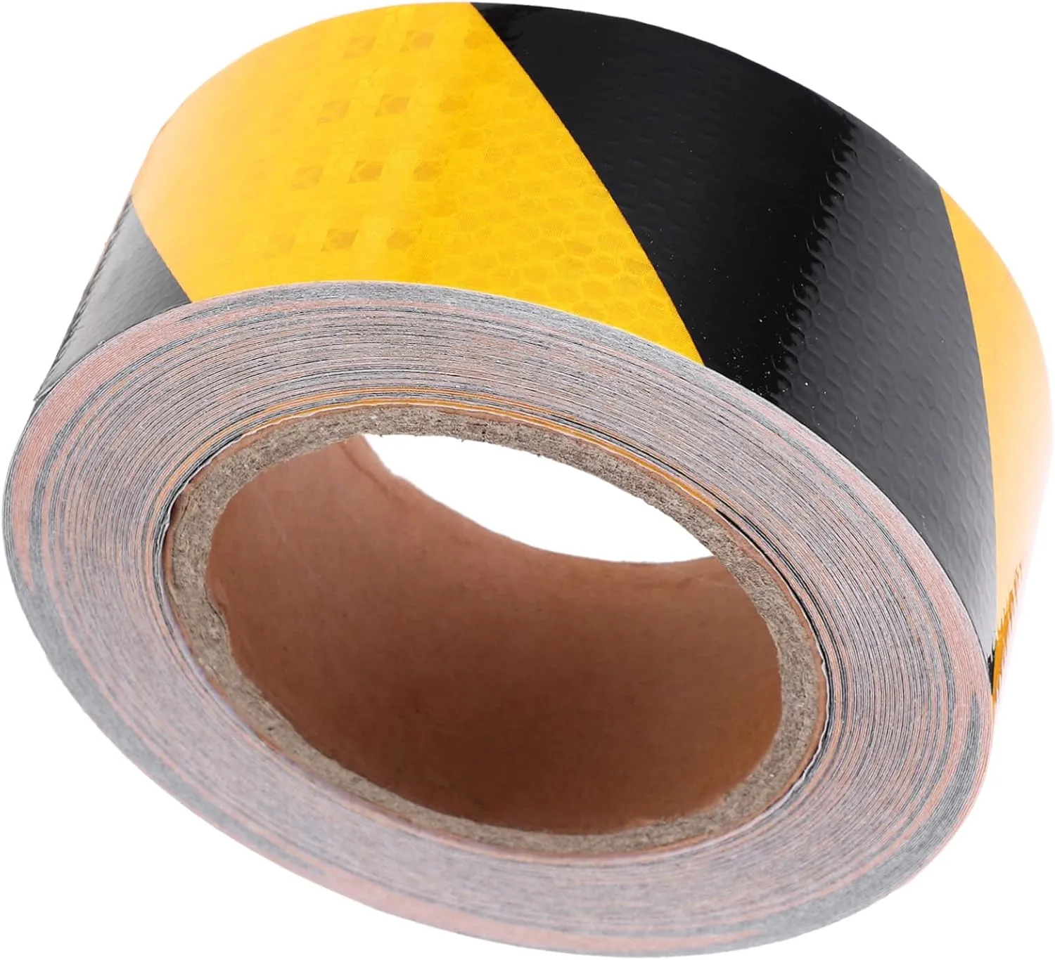 Car Bumper Reflective Sticker 5cm Wide Yellow and Black Tape Safety Stripes Reflective Decal for High Visibility Traffic Safety