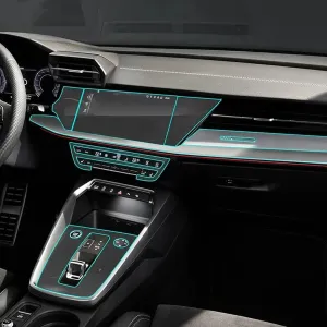 Car Interior Central Console Gear Dashboard Panel Navigation Screen Protective Film,Fit for Audi A3 8Y S3 2020 2021