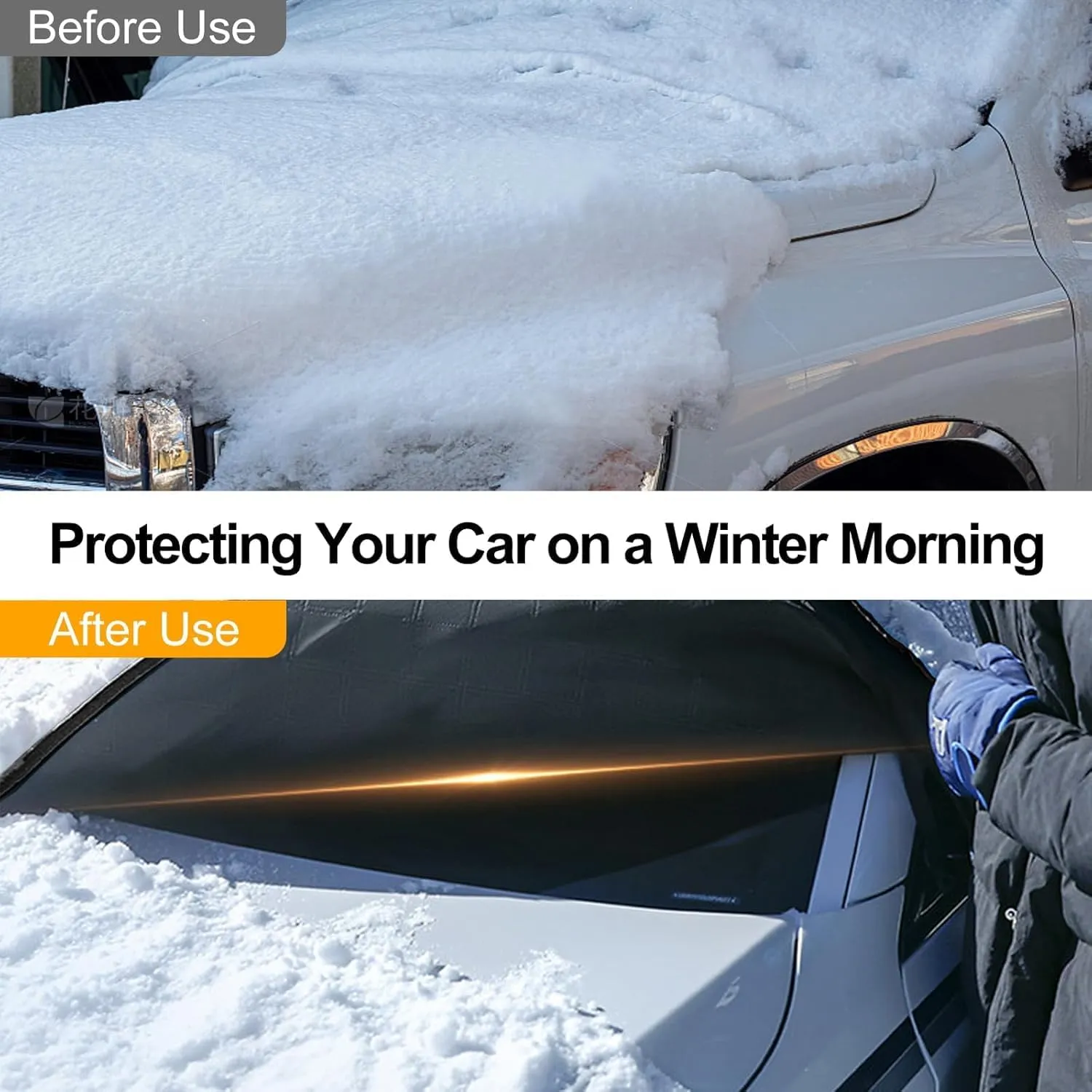 Car Windshield Cover for Mazda Biante 2008-2018,Snow Ice Frost UV Protective Front Window Cover,B