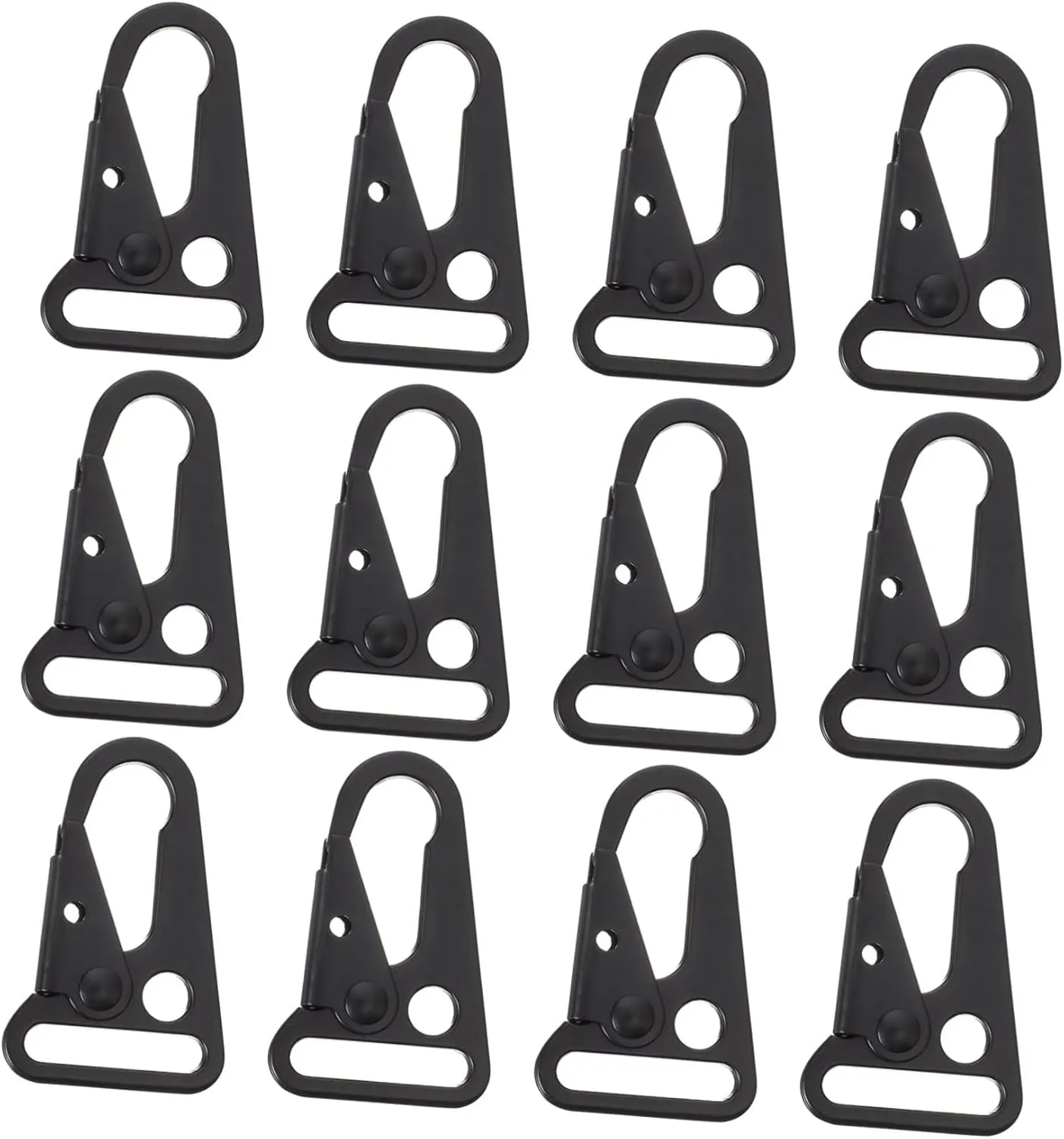 Carabiner Bulk Set 12pcs Metal Hanging Carabiner Buckles for Key Holder Backpack Accessory