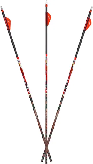 Carbon Express D-Stroyer MX Hunter Arrow Shafts (12-Pack), High Modulus Carbon Weave, Dual Spine Weight Forward Technology (2X The Accuracy), Laser Checked, Length 31.5” - 300, 350 or 400 Spine