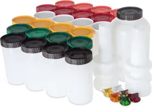 Carlisle FoodService Products Stor N' Pour Assorted Sauce Bottles Bartending Bottles with Vented Spout for Bar, Kitchen, And Restaurants, Plastic, 1 Quart , Multicolored