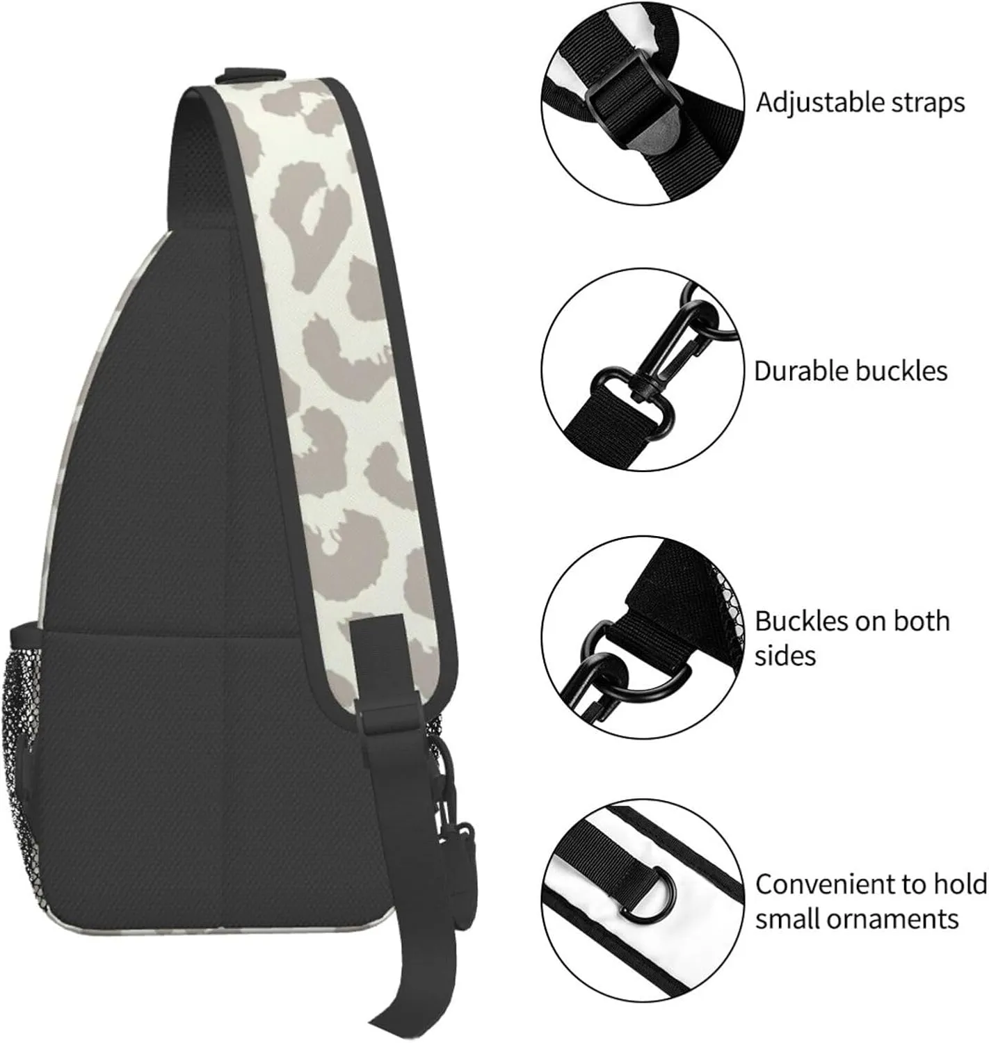Cartoon Whales Background Crossbody Sling Backpack Sling Bag Travel Hiking Chest Bag Daypack For Women Men