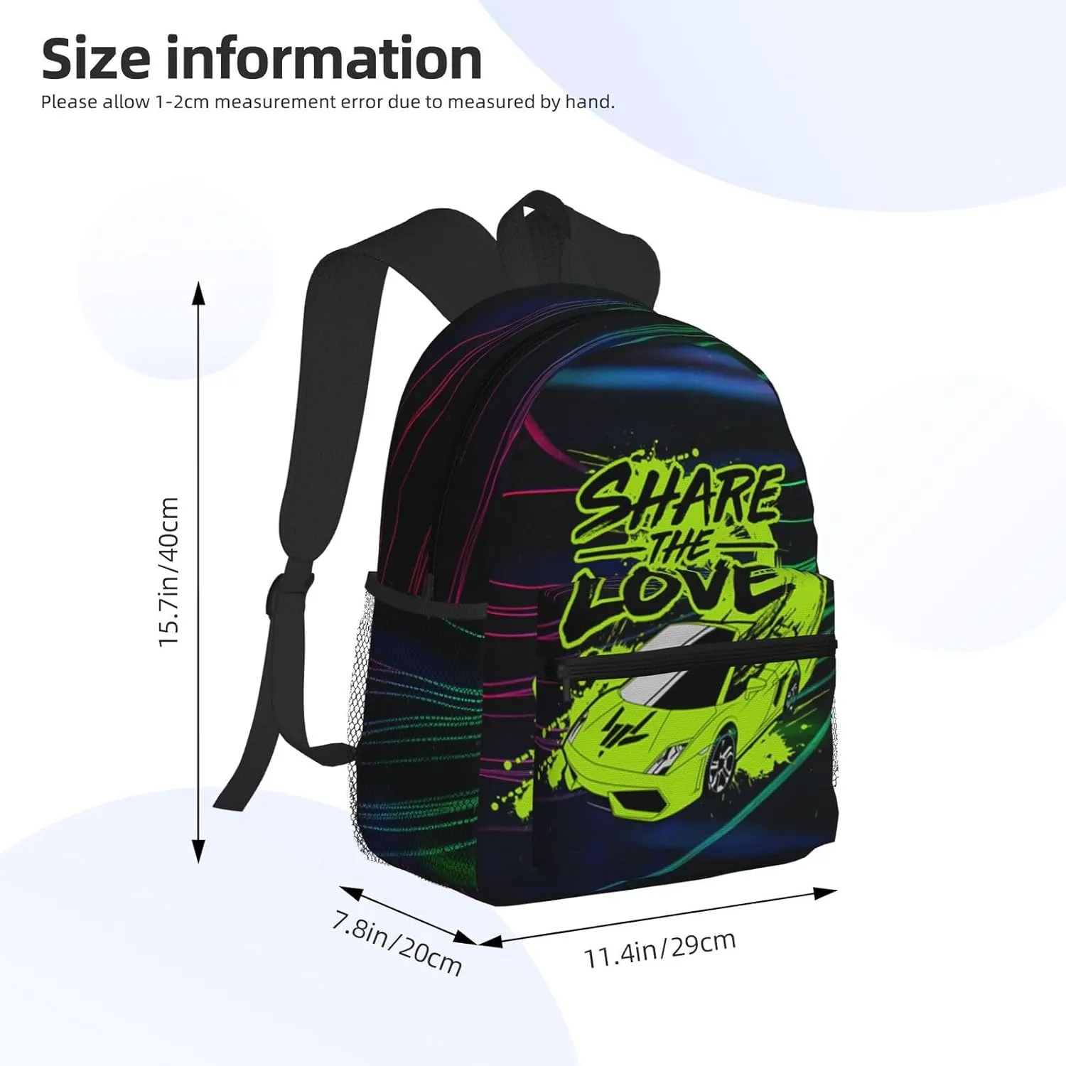 Casual Travel Daypacks Backpack With Lunch Box Sets Adjustable Shoulder Straps, Black4
