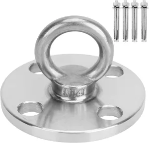 Ceiling Mount Hooks - Hold Up to 1100 lbs,Yoga Starter Set - Suitable for Gym Rings, Suspensions, Indoor/Outdoor Use -304 Stainless Steel Suspension Hook Gym, Aerial Silks Yoga Swing Hammock