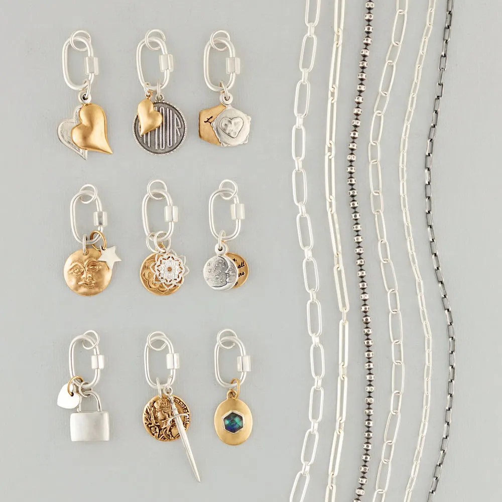 Charmed Carabiner Pendant Set - Moon & Star | Available to ship March 14, 2025