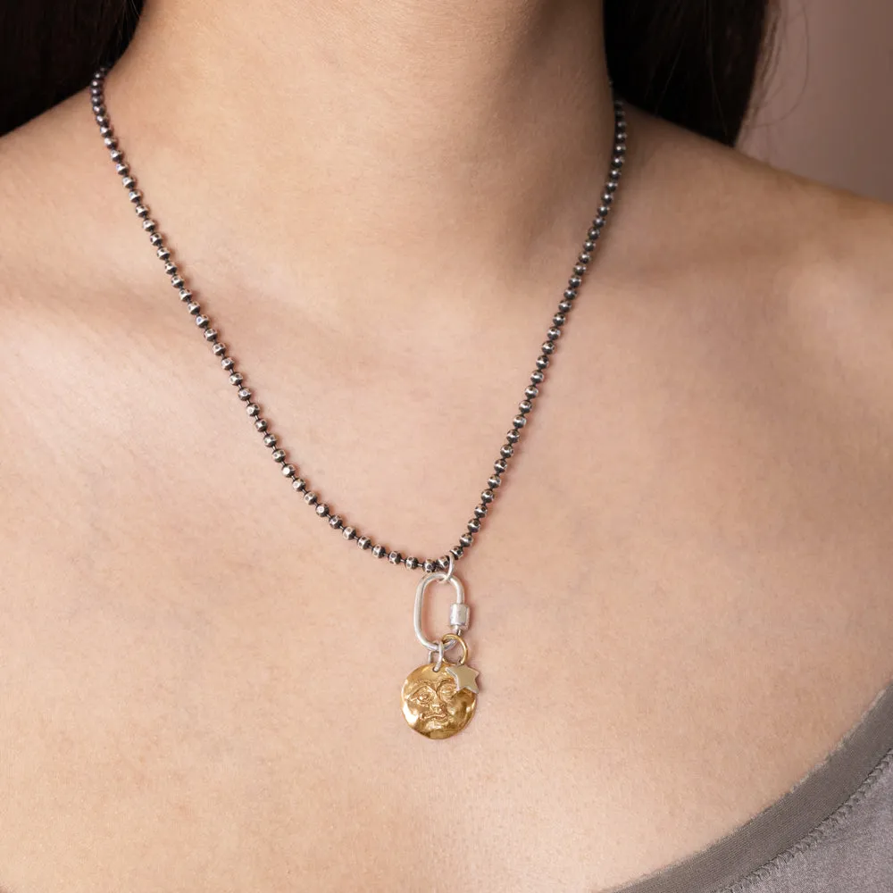 Charmed Carabiner Pendant Set - Moon & Star | Available to ship March 14, 2025