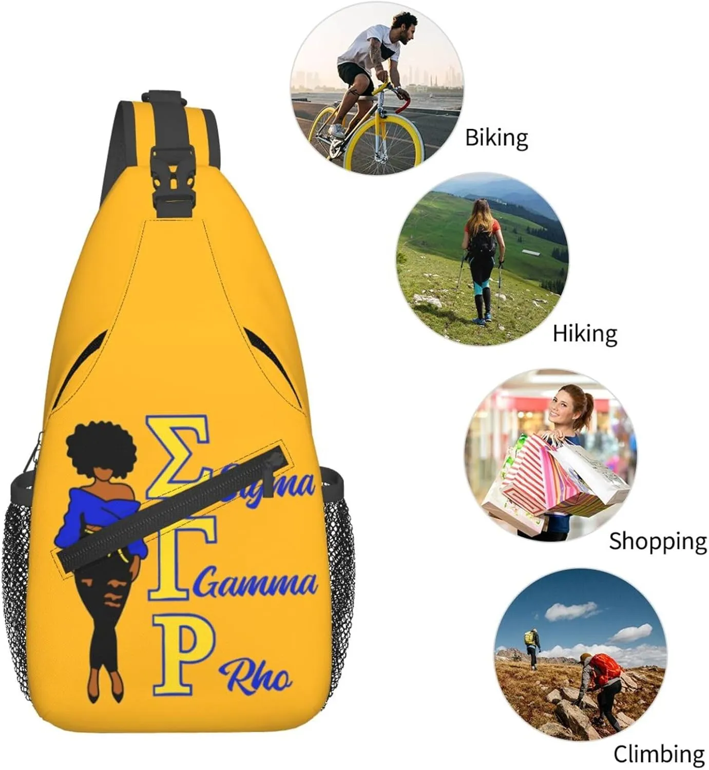 Chest Bag Fashion Multi Purpose Cross Body Bag Casual Hiking Daypack for Women Men