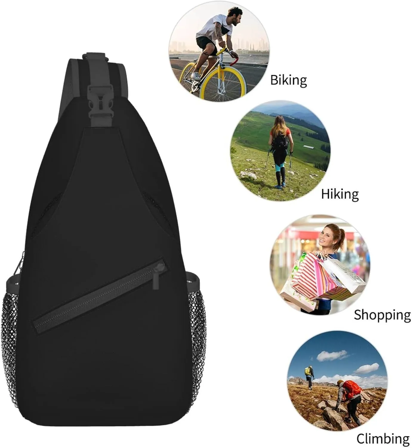 Chest Bag Fashion Multi Purpose Cross Body Bag Casual Hiking Daypack for Women Men