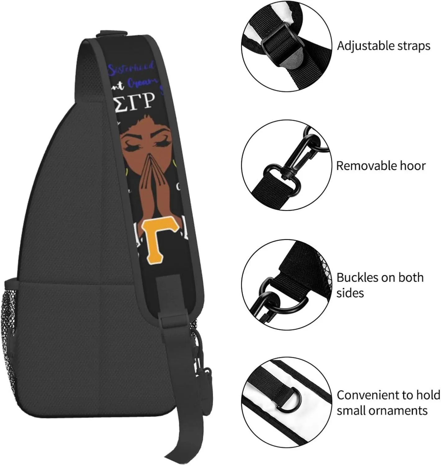 Chest Bag Fashion Multi Purpose Cross Body Bag Casual Hiking Daypack for Women Men