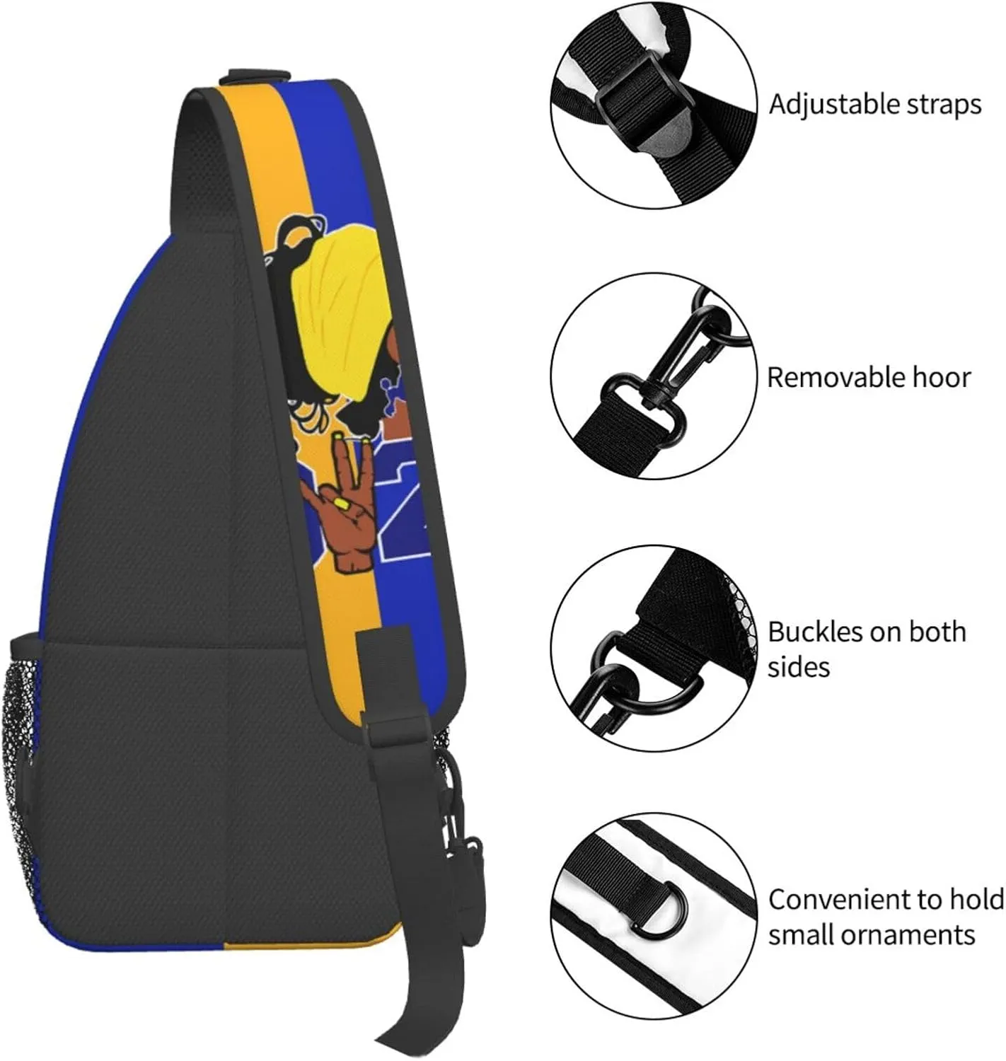 Chest Bag Fashion Multi Purpose Cross Body Bag Casual Hiking Daypack for Women Men