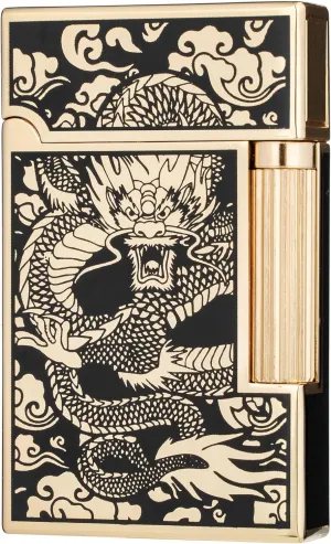 Chinese Dragon Flint Wheel Butane Refillable Soft Flame Lighter