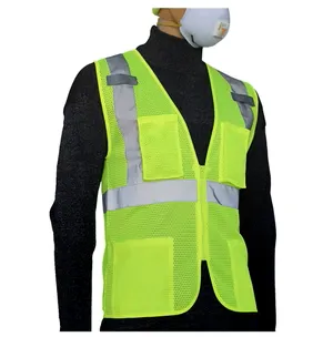 Class 2 Hi-Vis Green Mesh Safety Vest
