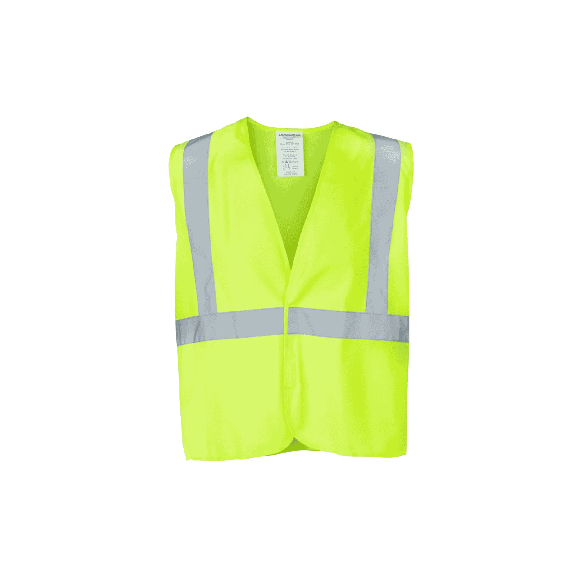 Class 2 Lime Hook and Loop Safety Vest