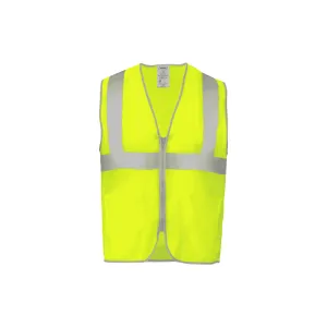 Class 2 Lime Safety Vest with Zipper Closure