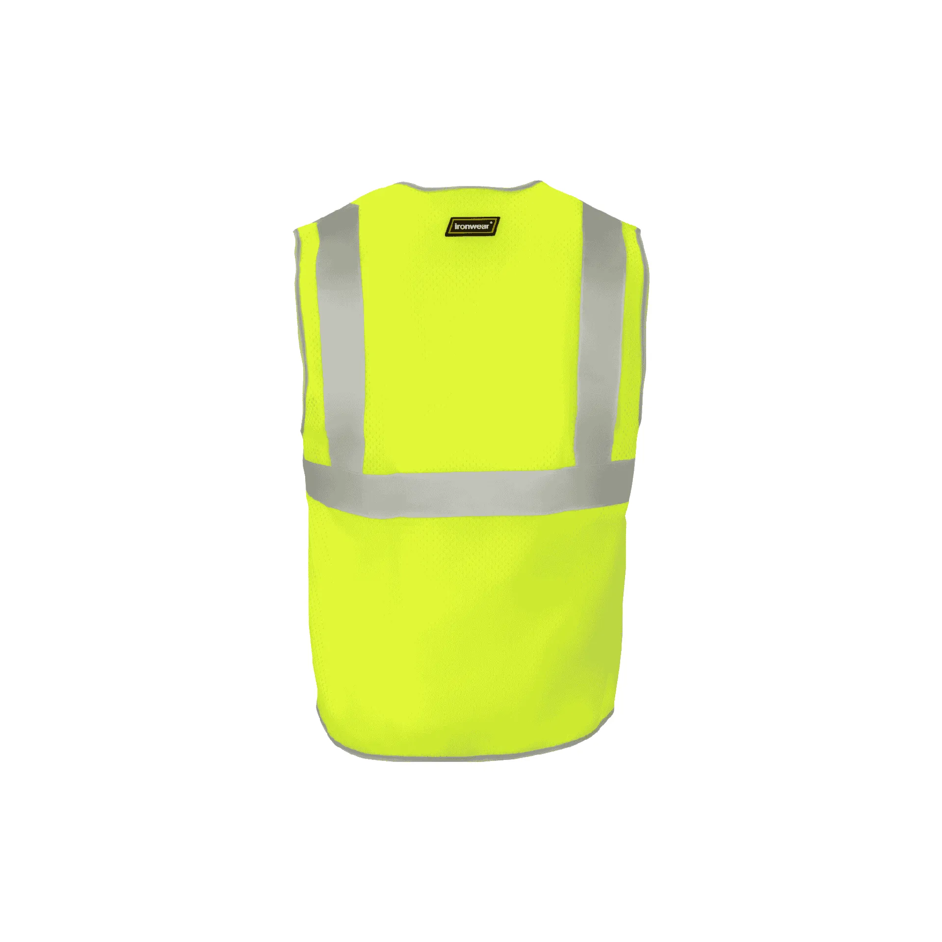 Class 2 Lime Safety Vest with Zipper Closure
